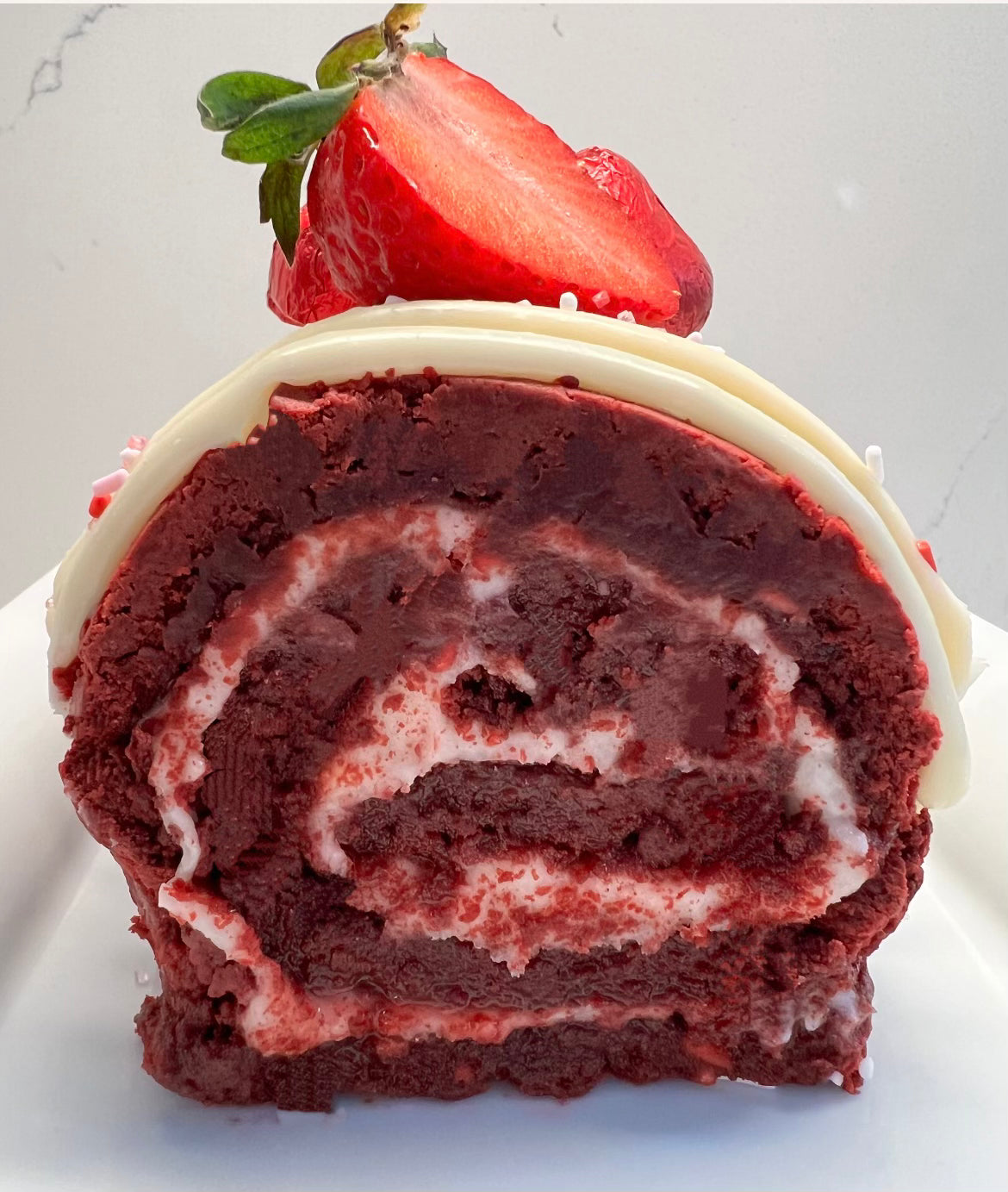 Valentine’s Red Velvet Cheesecake Roll