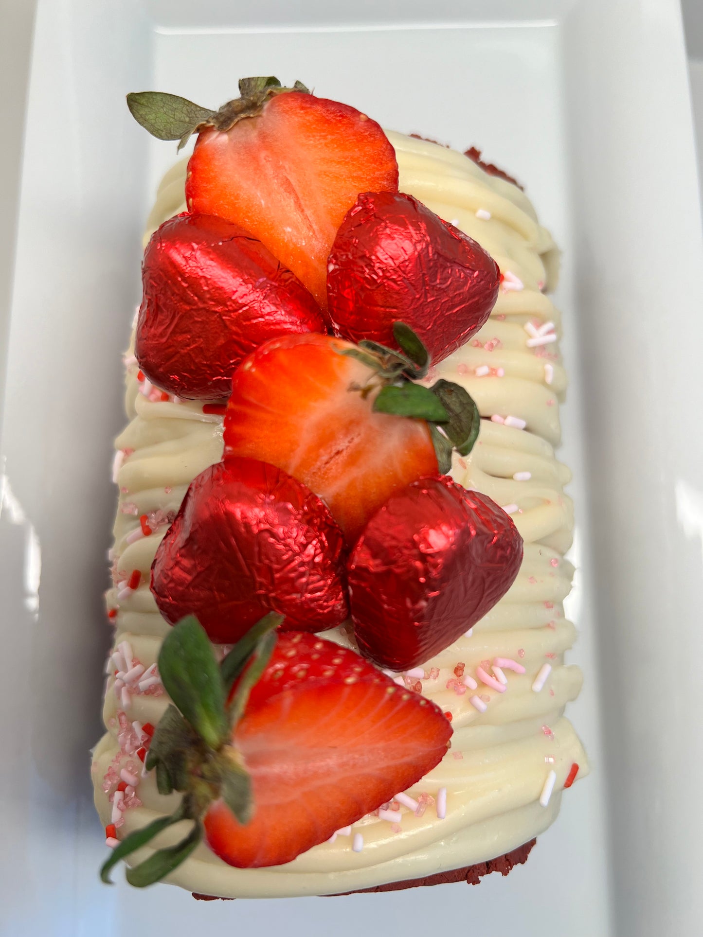 Valentine’s Red Velvet Cheesecake Roll